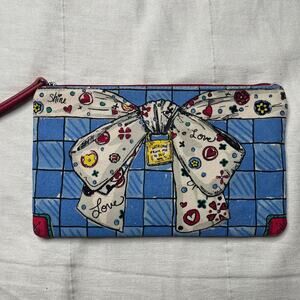 Brighton Bow Print Small Zipper Pouch Cosmetic Bag